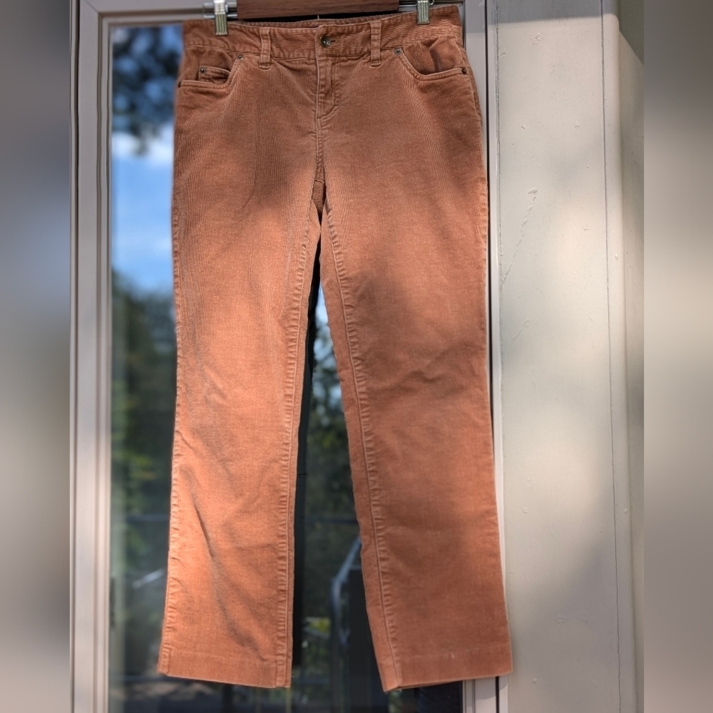 Vineyard Vines Women's Brown Khaki Caramel 5 Pocket Corduroy Pants Size 4